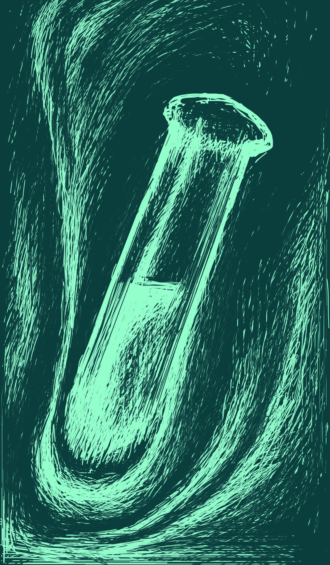 A glowing test tube